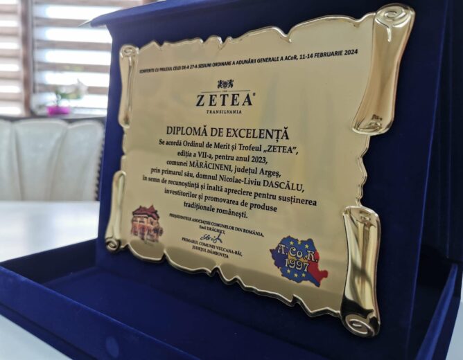 Am primit cu bucurie trei distincţii în cadrul Adunării generale a Asociației Comunelor din România